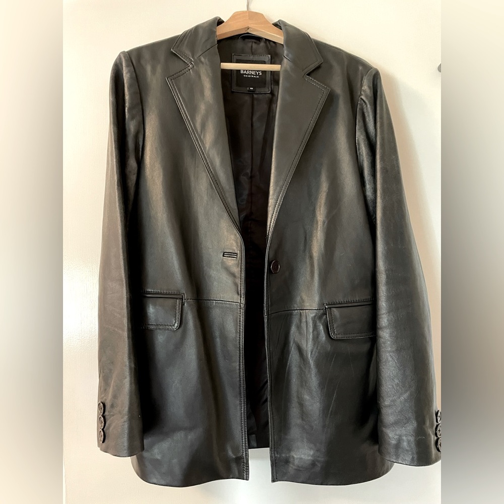 Women’s Barney Black Leather Blazer